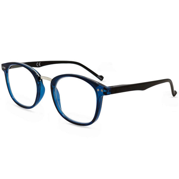Modern Reading Glasses - Full-rimmed, Classic Oval Style, Lightweight ...